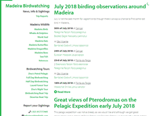 Tablet Screenshot of madeirabirds.com